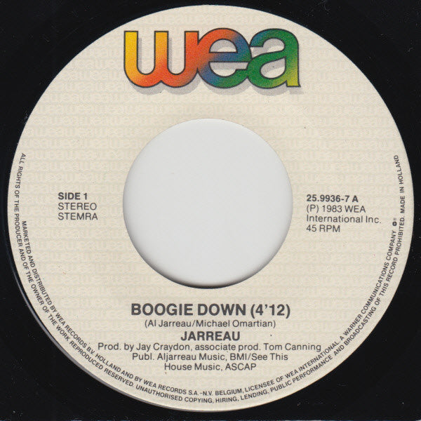 Jarreau* : Boogie Down (7")