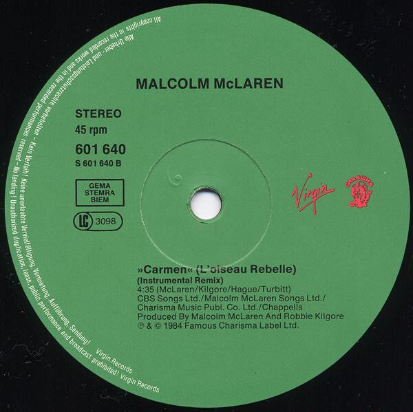 Malcolm McLaren : Carmen (12", Single)