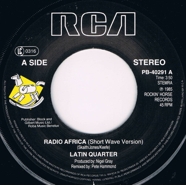 Latin Quarter : Radio Africa (7")