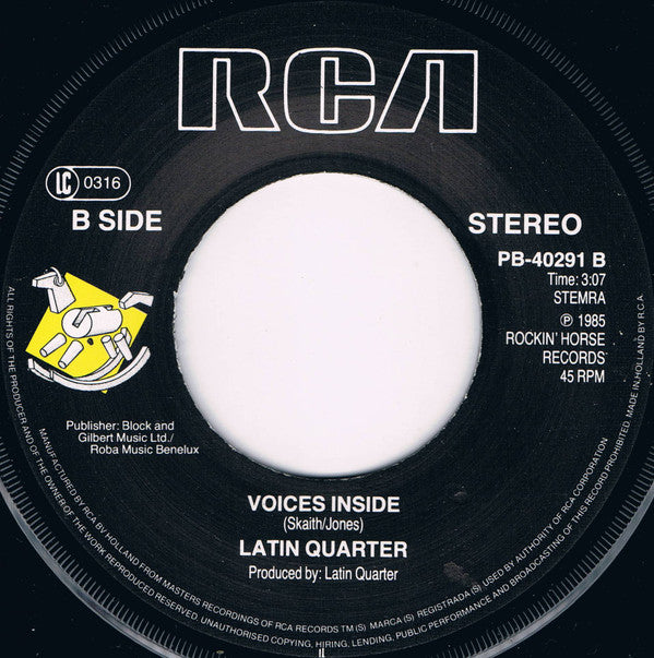 Latin Quarter : Radio Africa (7")