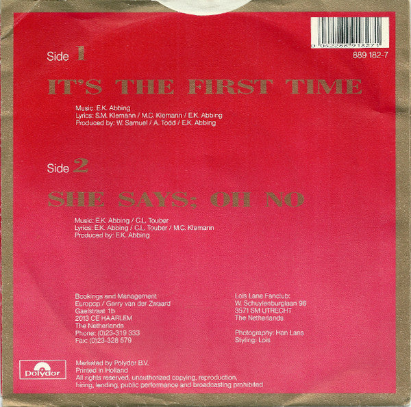 Loïs Lane : It's The First Time (7", Single)