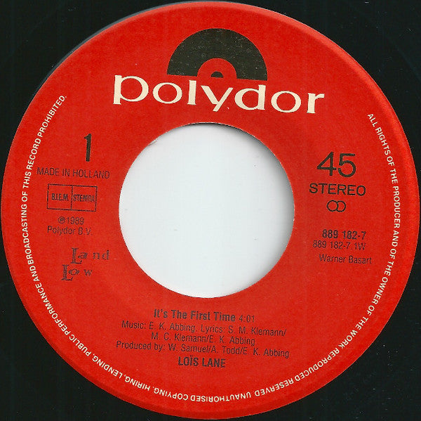 Loïs Lane : It's The First Time (7", Single)