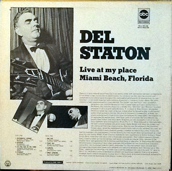 Dell Staton : Live At My Place Miami Beach, Fla. (LP)