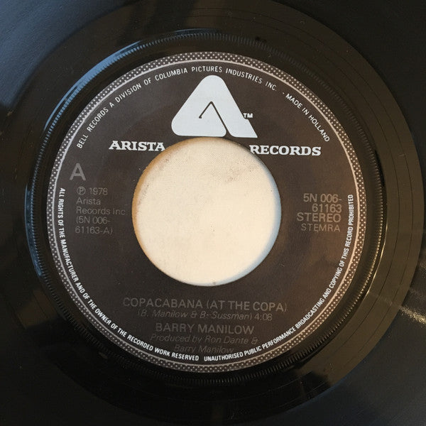 Barry Manilow : Copacabana (At The Copa) (7", Single)