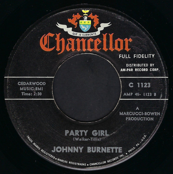 Johnny Burnette : Tag-Along / Party Girl (7", Single)
