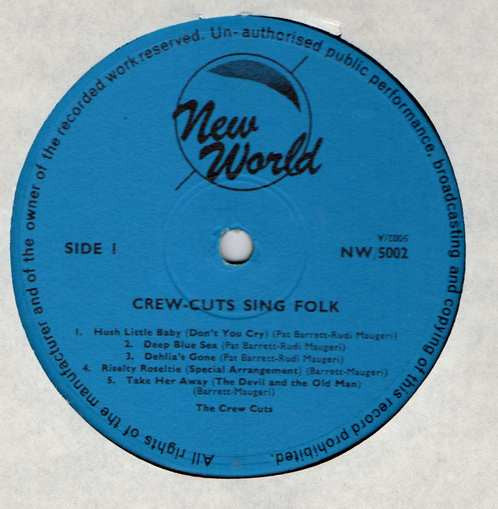 The Crew Cuts : Crew-Cuts Sing Folk (LP, Album)