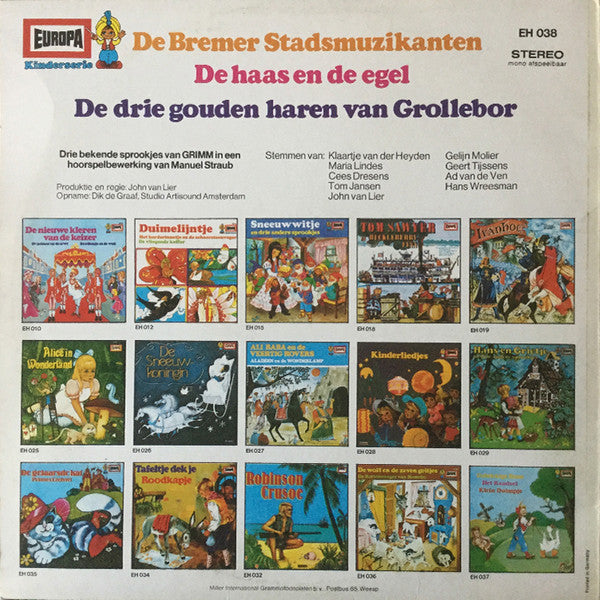 Various : De Bremer Stadsmuzikanten / De Haas En De Egel / De Drie Gouden Haren Van Grollebor (LP, Album)