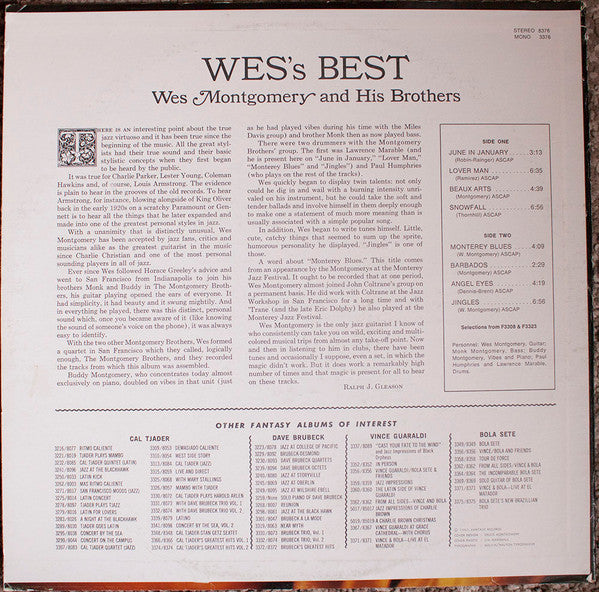The Montgomery Brothers : Wes' Best (LP, Comp, RE)