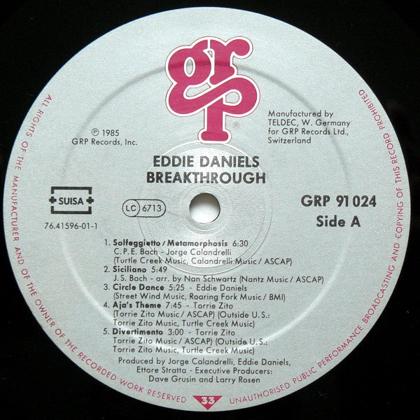 Eddie Daniels With Philharmonia Orchestra : Breakthrough (LP)