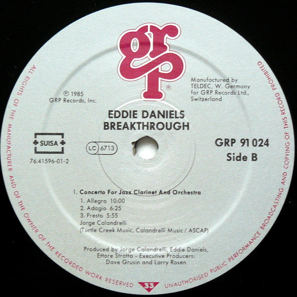 Eddie Daniels With Philharmonia Orchestra : Breakthrough (LP)