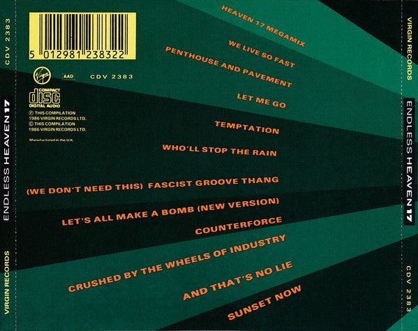 Heaven 17 : Endless (CD, Comp, P/Mixed)