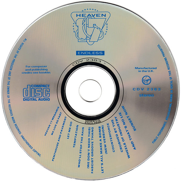 Heaven 17 : Endless (CD, Comp, P/Mixed)