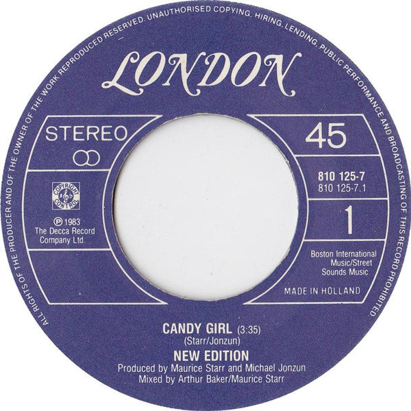 New Edition : Candy Girl (7")