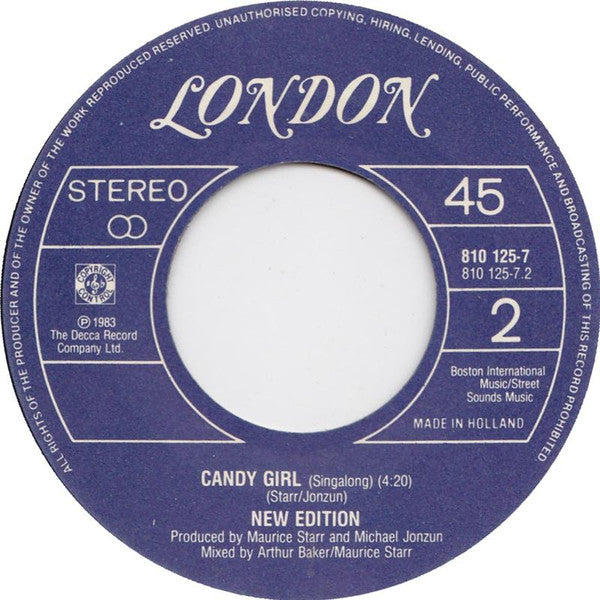New Edition : Candy Girl (7")