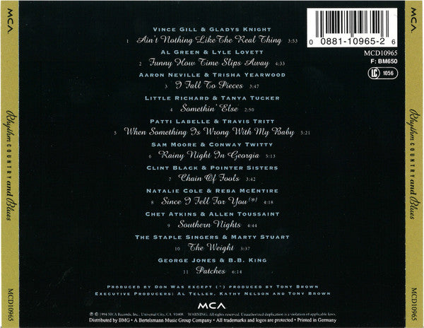 Various : Rhythm Country And Blues (CD, Comp)