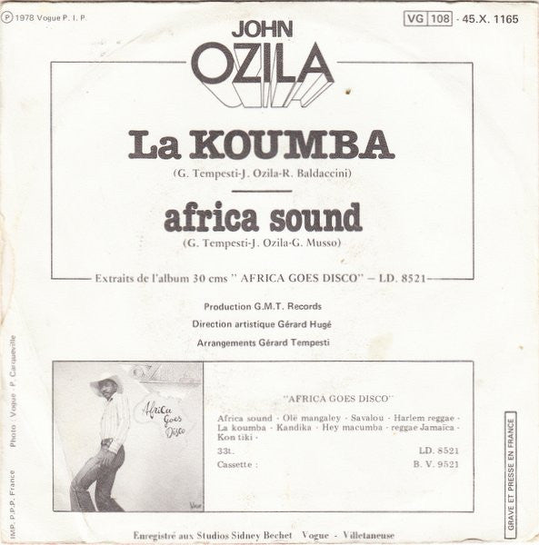 John Ozila : La Koumba (7", Single)