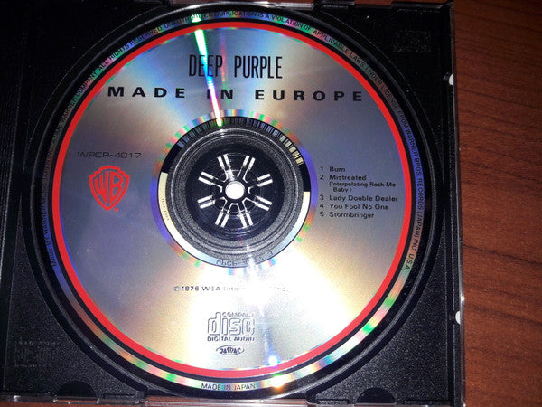 Deep Purple : Made In Europe (CD, Album, RE, RP)