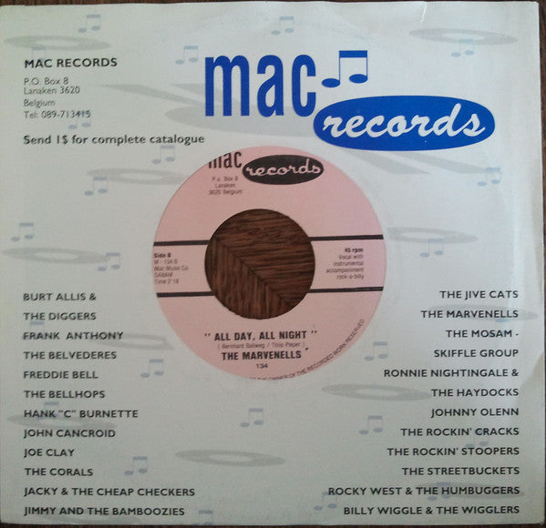 The Marvenells : Hip Hop Baby (7", Single)