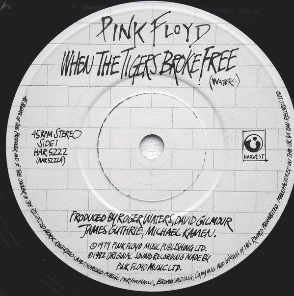 Pink Floyd : The Wall (Music From The Film) (7", Single, Sol)