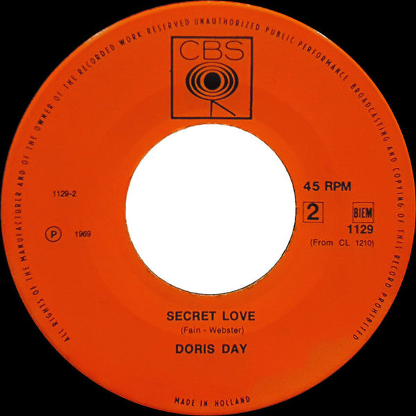 Doris Day : Whatever Will Be, Will Be (Que Sera, Sera)  / Secret Love (7", Single, RE)