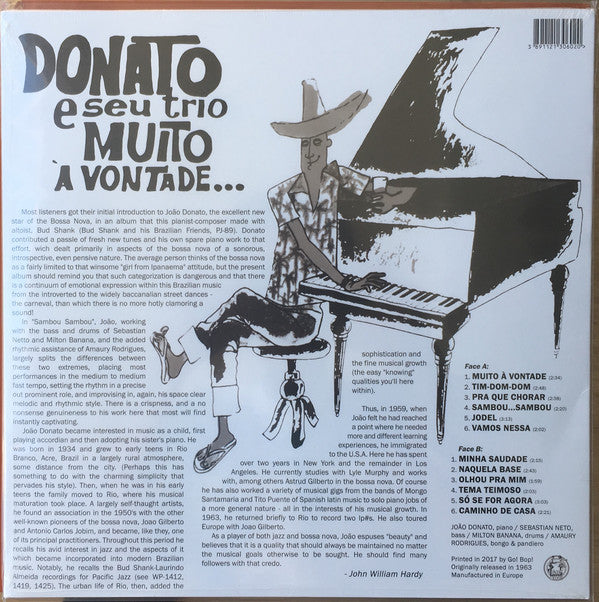 João Donato & Seu Trio : Muito À Vontade (LP, Album, Mono, RE)