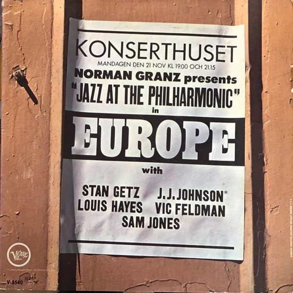 Norman Granz presents Jazz At The Philharmonic : Jazz At The Philharmonic In Europe (LP, Album, Mono)