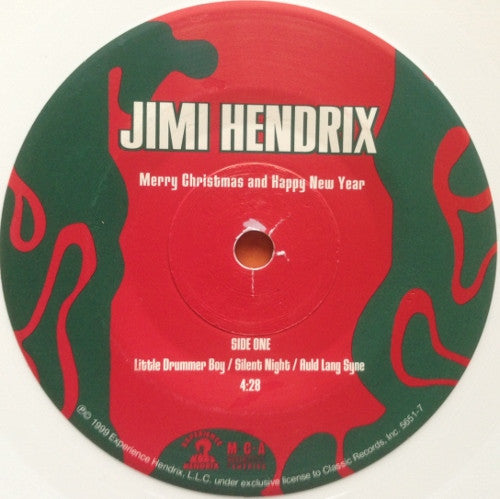 Jimi Hendrix : Merry Christmas And Happy New Year (7", Ltd, Whi)