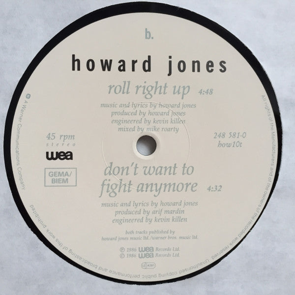 Howard Jones : All I Want (Extended Version) (12", Single)