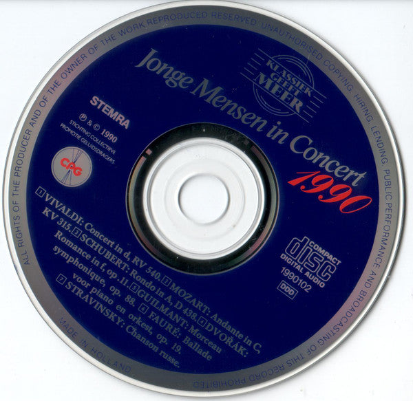 Various : Jonge Mensen In Concert (CD, Comp)