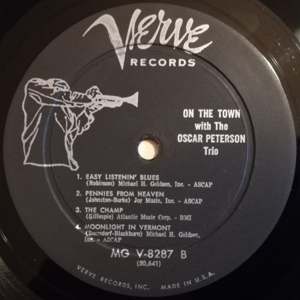 The Oscar Peterson Trio : On The Town With The Oscar Peterson Trio (LP, Album, Mono)